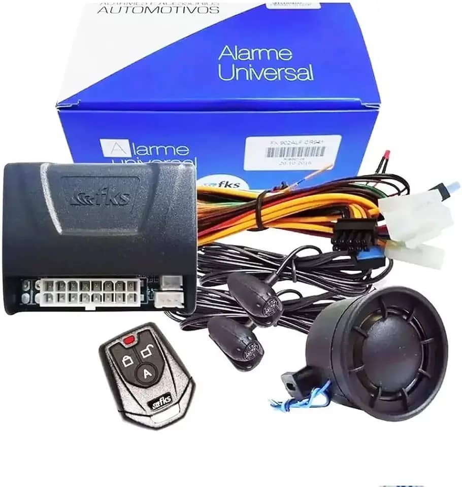 FKS Alarme Automotivo Universal Fk902 Sb Plus Cr941 - 1 Unidade - Vários tipos de veículos - Controle físico