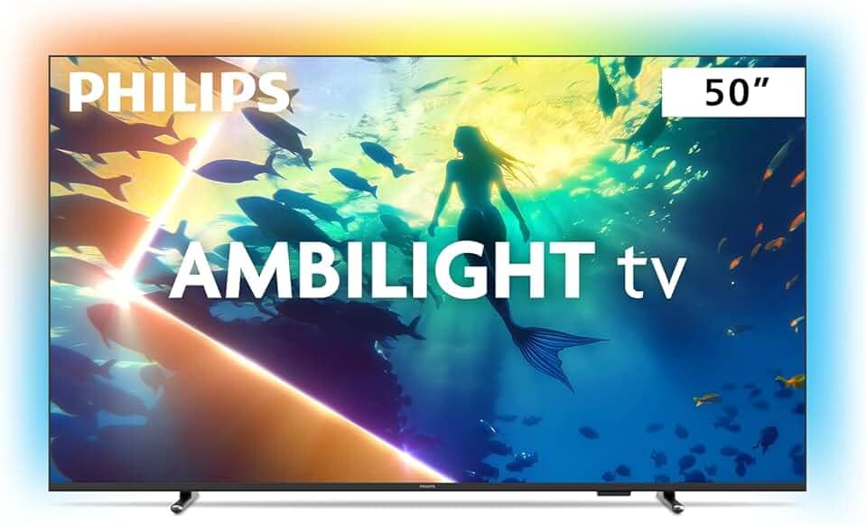 PHILIPS, Smart TV Ambilight 50" 4K, 50PUG8100/78, Comando de Voz, HDR10+/Dolby Atmos, VRR/ALLM, Bluetooth