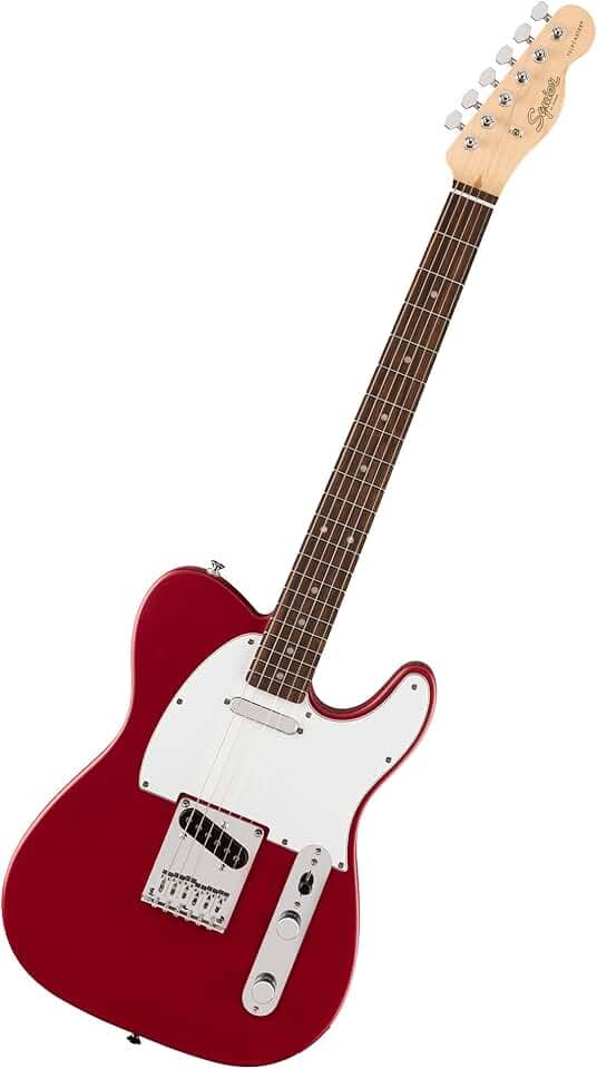 Guitarra elétrica Squier by Fender Coleção Debut Telecaster, escala Laurel, palheta branca, Dakota Red