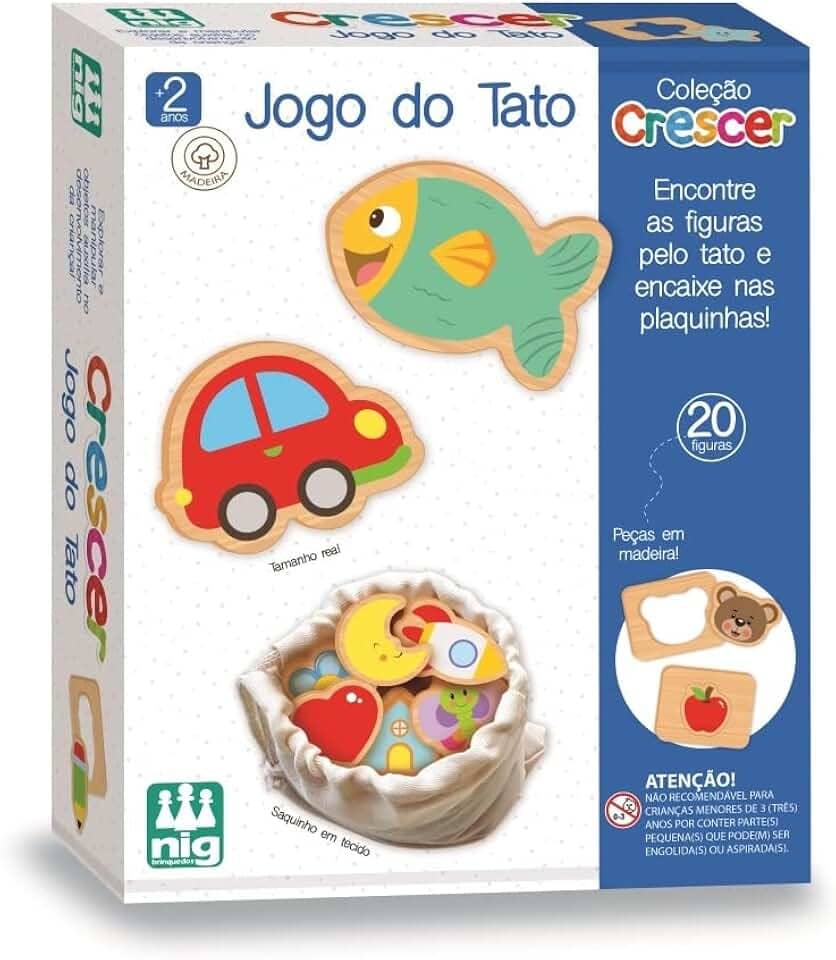 Jogo Infantil do Tato Crescer Encaixa Peças Criatividade Coordenação Motora Memória Concentração Imaginação - Nig 0459