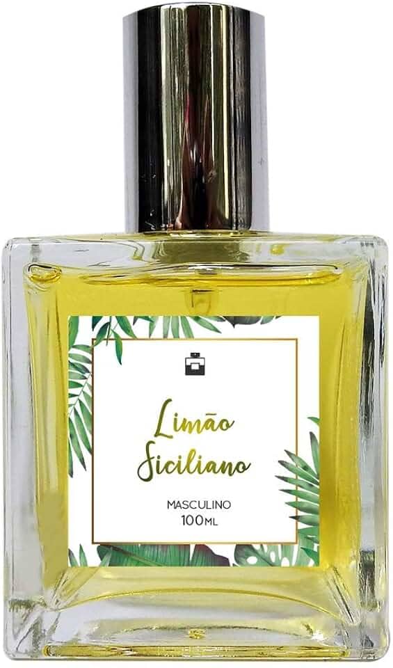 Perfume Masculino Limão Siciliano 100ml - Com Óleo Essencial