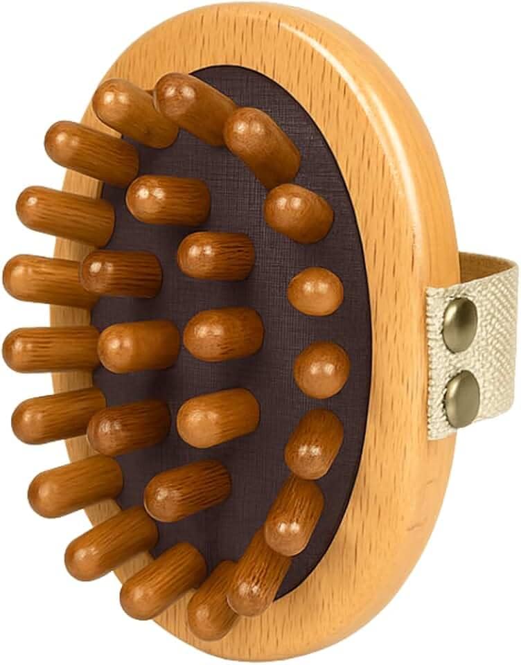 Massageador Corporal de Madeira – Maderoterapia para Redução de Celulite, Drenagem Linfática e Alívio Muscular | Modelador Manual para Barriga e Corpo