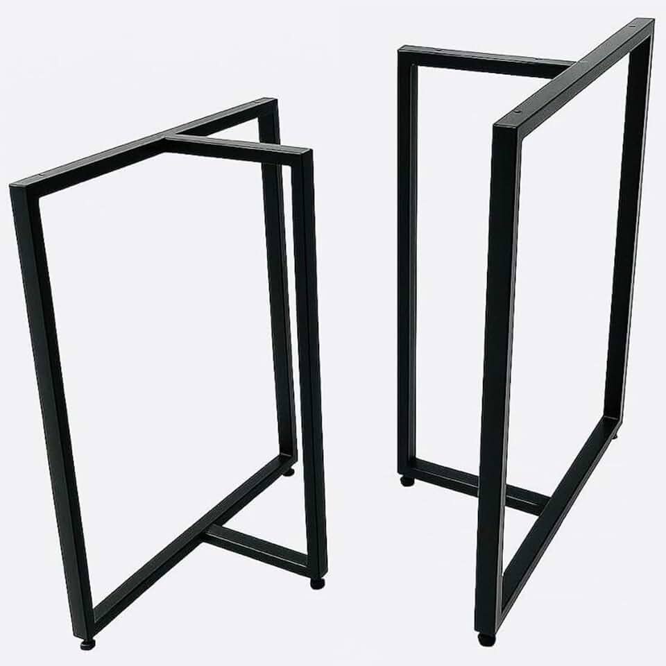 BASES de MESA Estilo INDUSTRIAL Modelo T 75x60cm Kit c/2un (Preto)