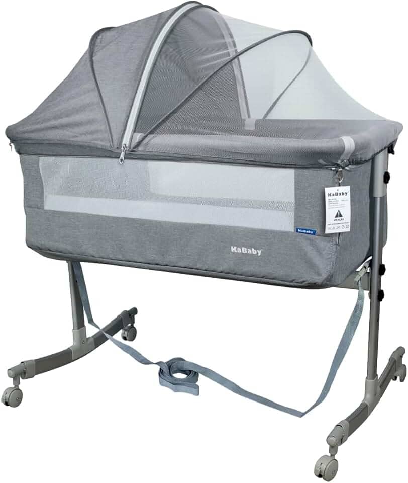 Berço Moisés Co-bed Cinza Com Mosquiteiro KaBaby