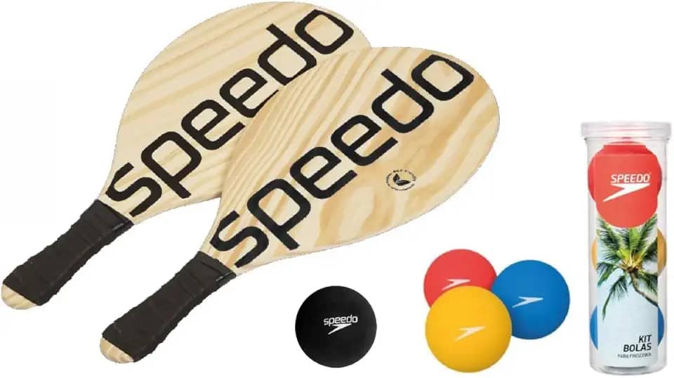 Kit Frescobol Speedo 2 Raquetes e 1 Bola