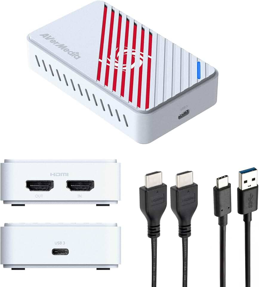 AVerMedia Placa de captura HDMI 4K para streaming, PS5/Pro, Xbox, Switch, PC, dispositivo de captura de jogos USB 3.2 para Twitch, OBS, YouTube, Discord, gravação de baixa latência, GC553Pro Live