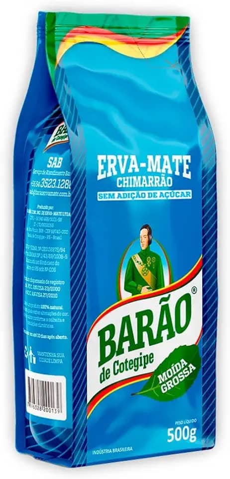 Barão de Cotegipe, Erva Mate Moída Grossa 80% Folhas 500g Barão de Cotegipe