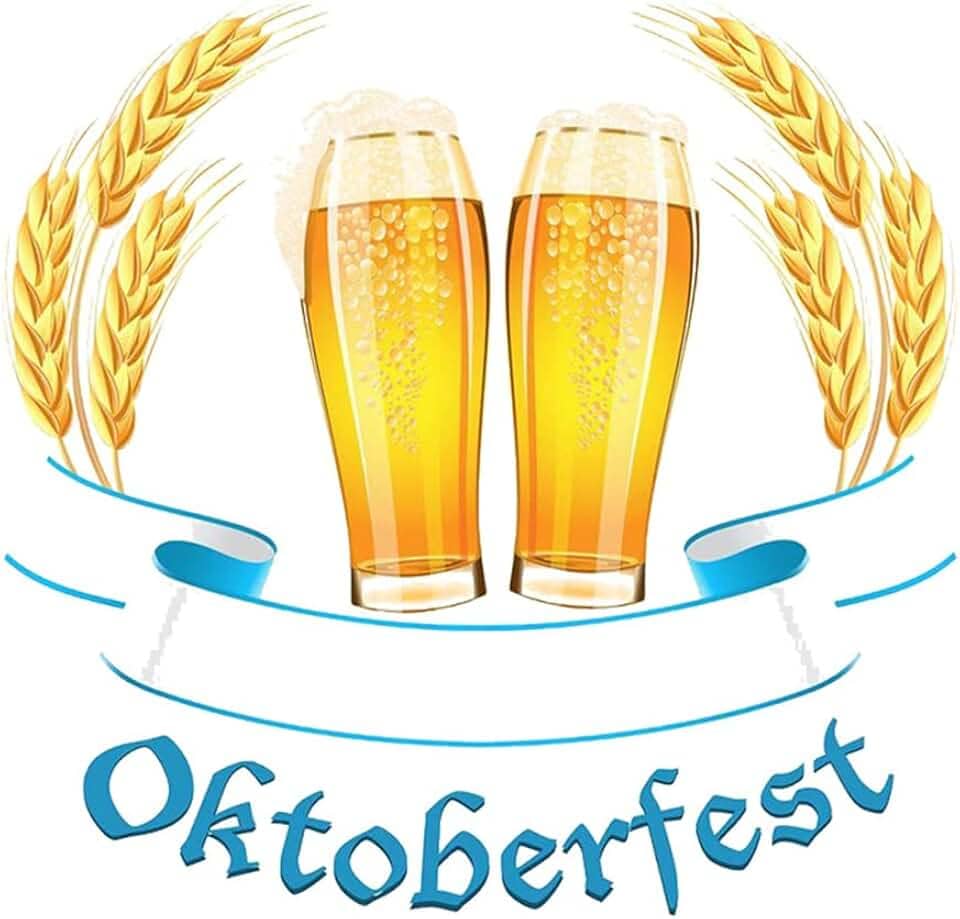 Jectse Decorações da Oktoberfest, Material LLDPE Reutilizável, Ecológico, Durável, à Prova D'água, Banner Longo e Largo de 128x275 Cm, Com Balões de Látex, para Festa do Festival de