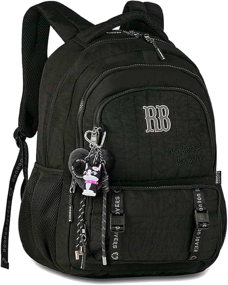 Mochila Feminina Juvenil Escolar Costa RB Original Chaveiro