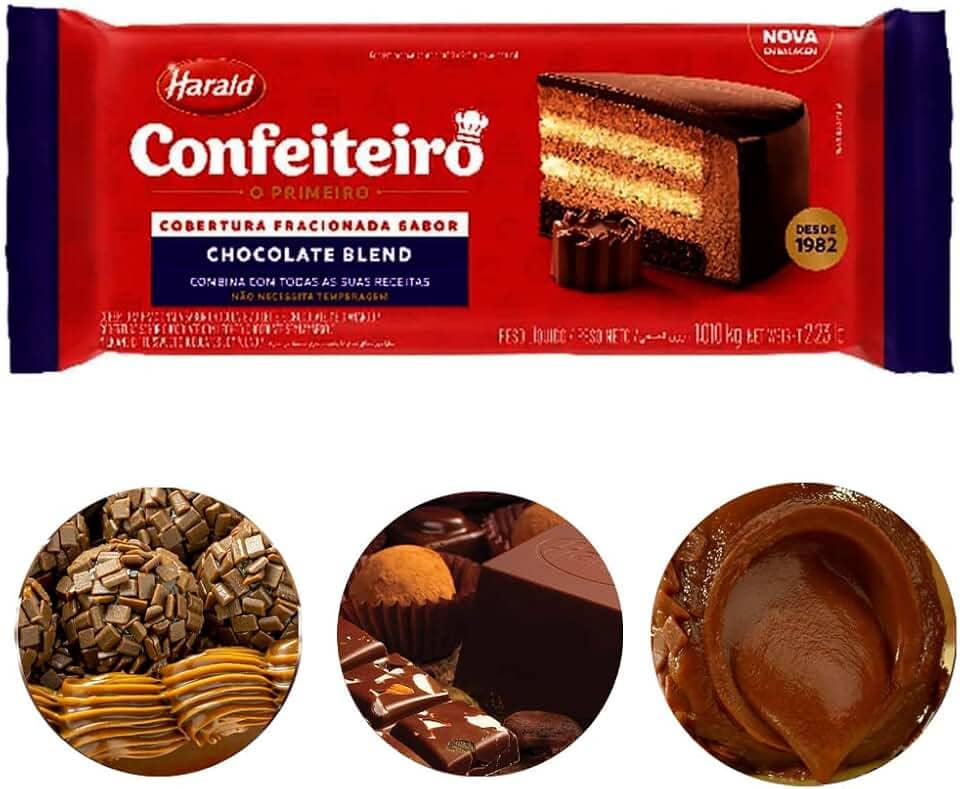 Cobertura Fracionada Confeiteiro Blend Barra 1,010kg Harald