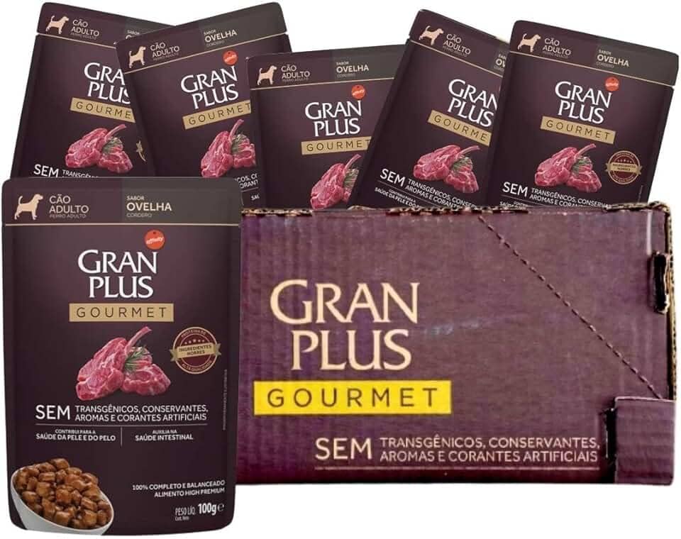 Granplus Ração Úmida Granplus Gourmet Cães Adultos Ovelha 100G - Pack Com 18 Unidades