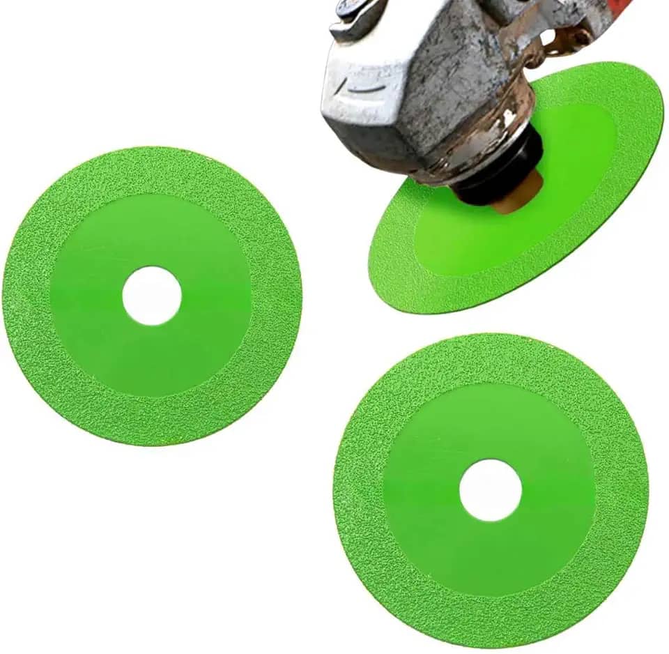 Kit 3 Discos Multiuso para Corte de Porcelanato, Espelho, Cerâmica, Espelho, Vidro 100mm (Verde)