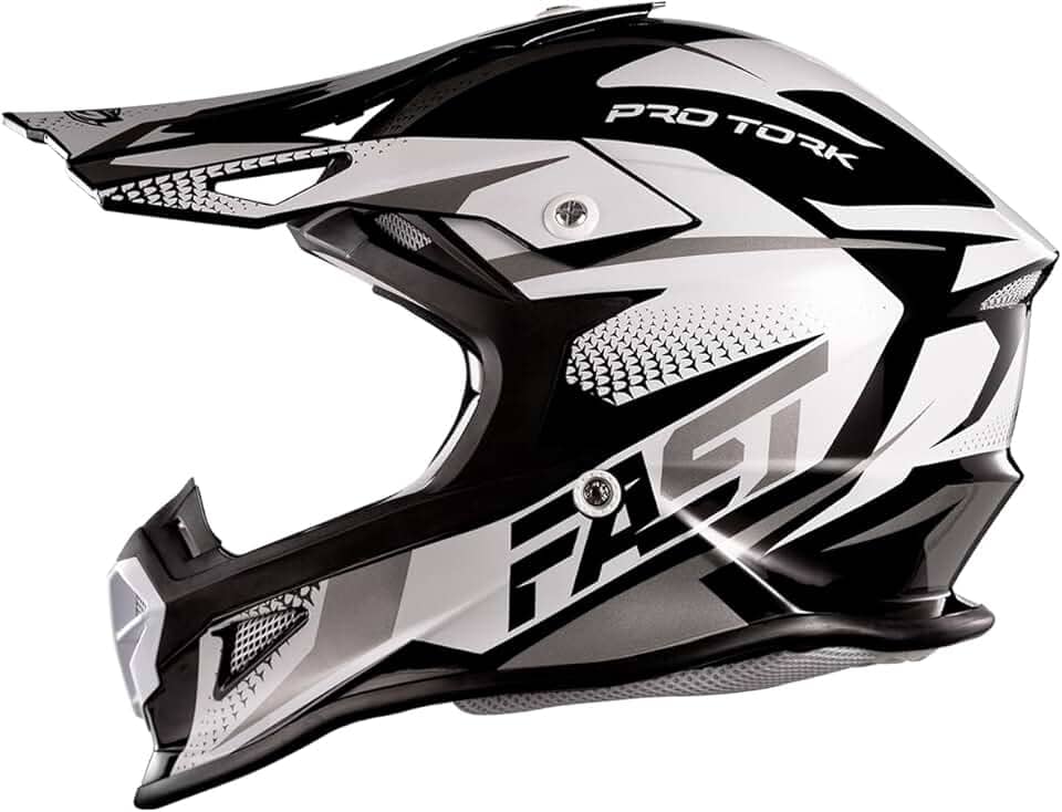 Capacete Motocross Fast Tech Limited Edition 56 Branco/Cinza 56