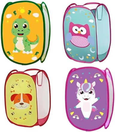 Cesto de Roupas Infantil Organizador Porta Treco Brinquedos Linha Premium M5 Armarinhos (Cachorro)