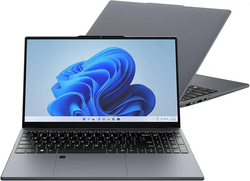 Notebook Huitbat TK-R15 AMD Ryzen 5 3500U, 16GB RAM, 512GB SSD, Tela 15,6" LED IPS Full HD, HD Cam, Reconhecimento de Impressão Digital, Windows 11 Pro, Cinza