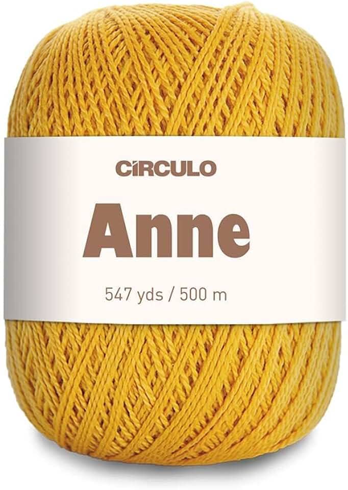 Linha para Crochê c/ 500m Anne - Cor 7030 Mostarda