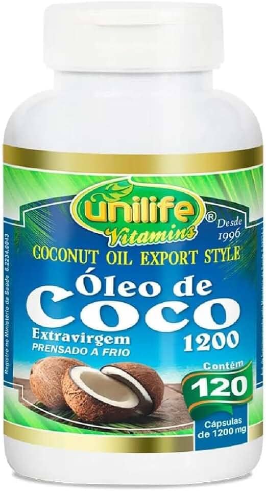 Óleo de coco - Extra virgem - 120 cápsulas