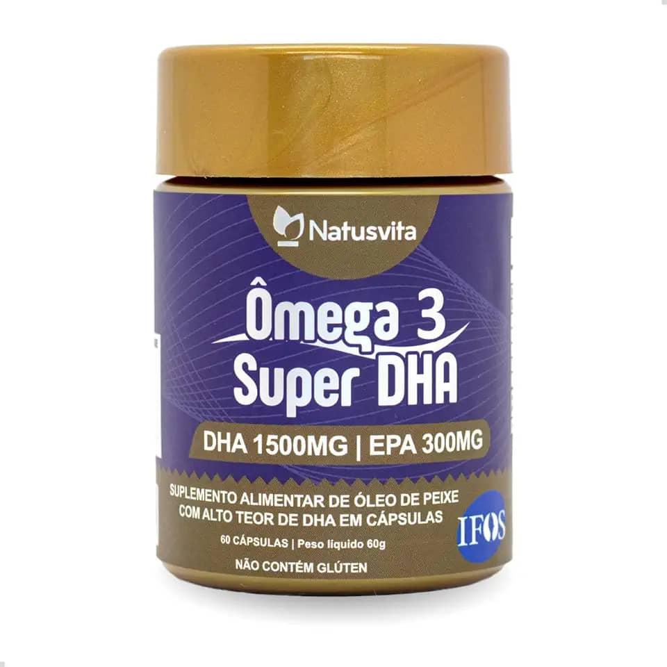Ômega 3 SUPER DHA 1.500mg Selo IFOS. 60 Cápsulas