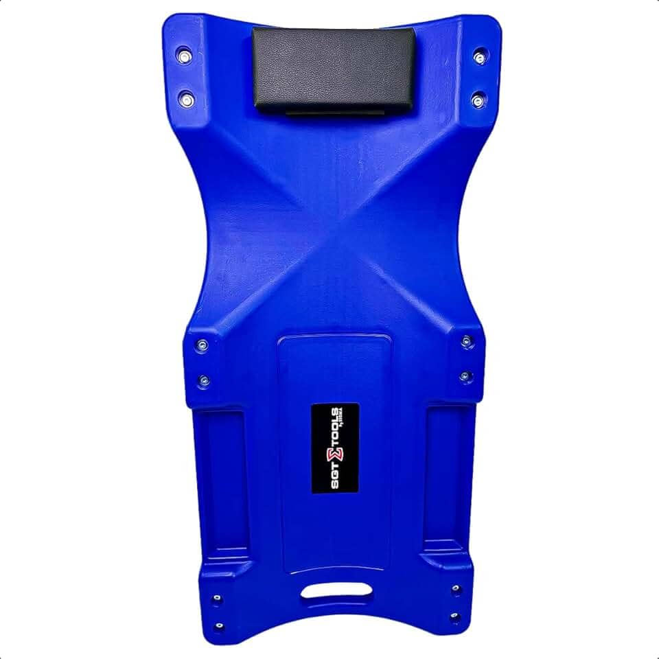 Carro Esteira Mecânico com Encosto 150Kg Projetado Para Facilitar a Rotina do Mecânico (Azul)