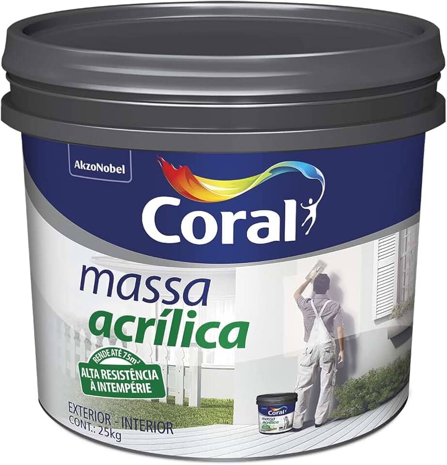 MASSA ACRÍLICA BRANCO 25KG - CORAL