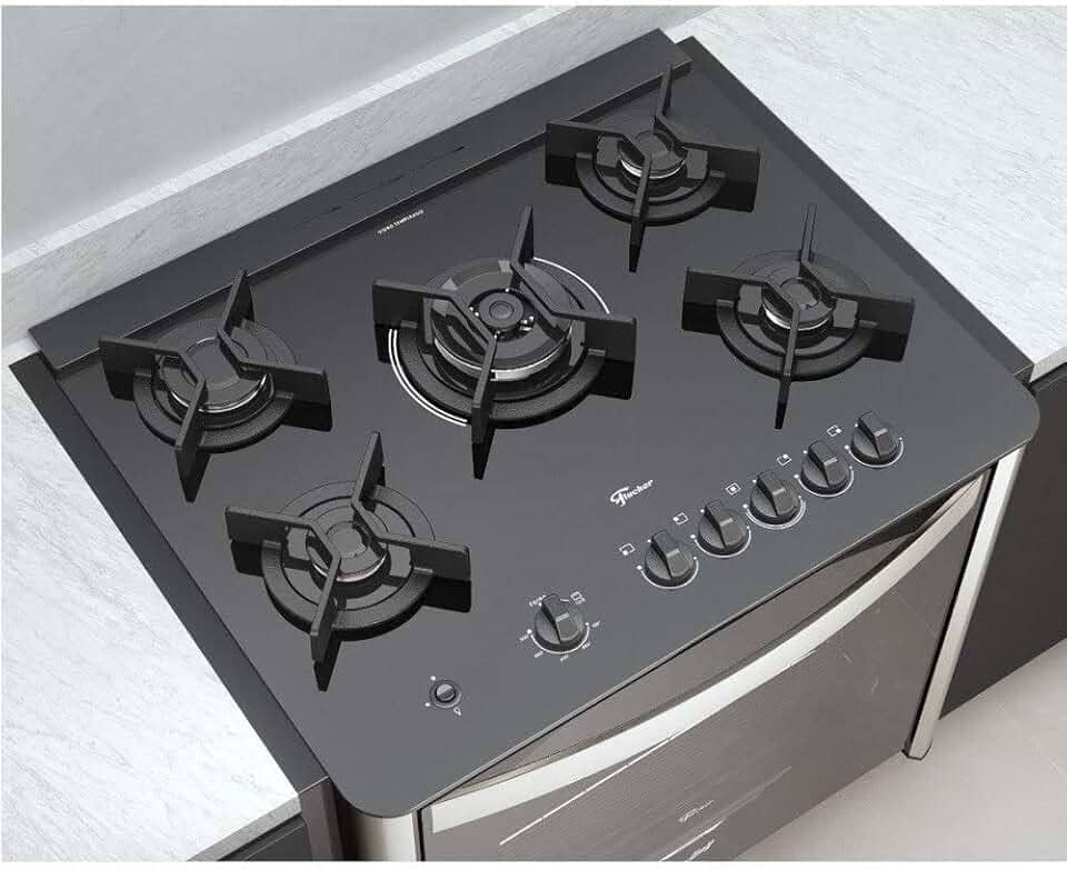 FISCHER FOGÃO DE EMBUTIR À GÁS 5 BOCAS TRIPLA CHAMA GRAN CHEFF COM DOURADOR 220V - 28550-65541