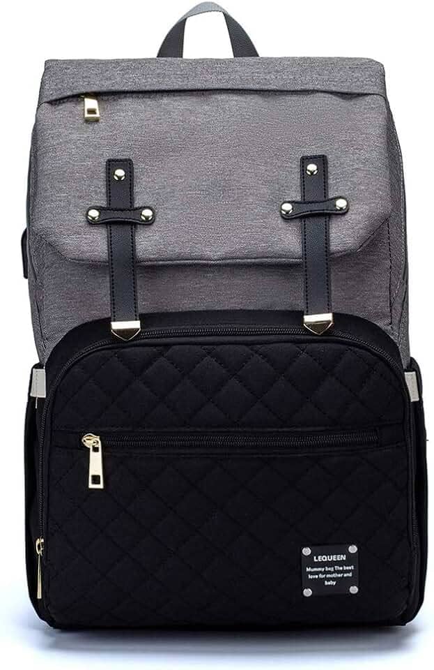 Mochila Bolsa Maternidade Lequeen Impermeável Bebê Com Bolso Térmico