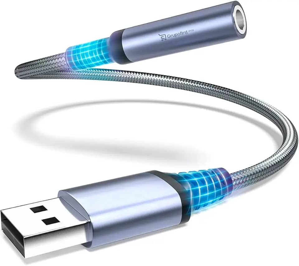 Placa De Som USB Para 3.5mm P3 P2 Fone Microfone Headset Placa De Som Externa Para PC Notebook Profissional Adaptador De Fone Audio