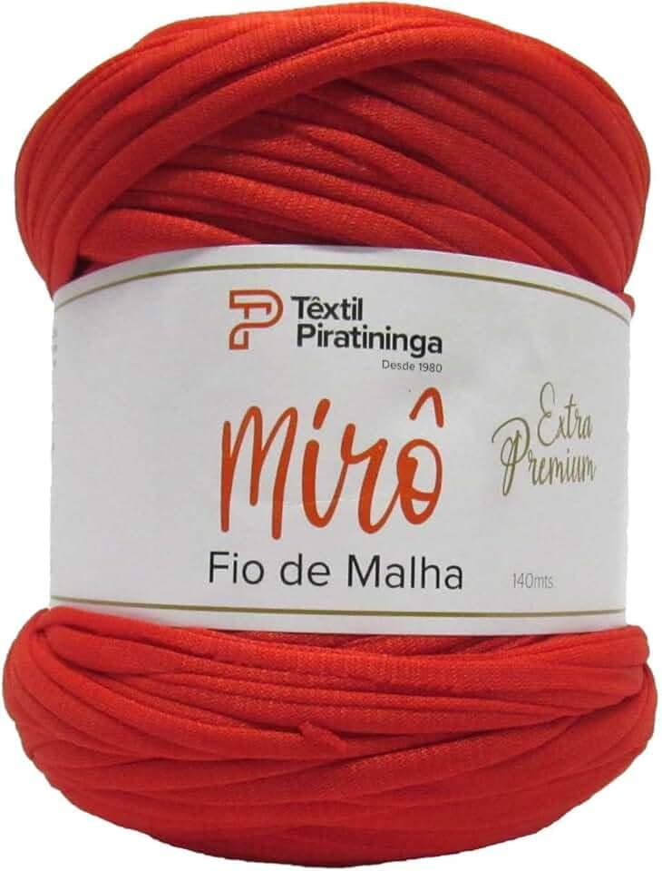 Fio De Malha, Piratininga, Vermelho, Mirô Premium, Rolo de 140 Metros