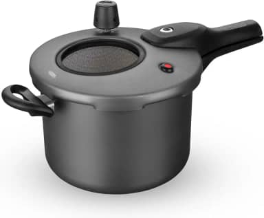 MTA - Panela de Pressão com Visor de Vidro e Fechamento Externo em Alumínio com Antiaderente, Capacidade de 4,5L, nº 20, Cor Grafite, Linha Visor.