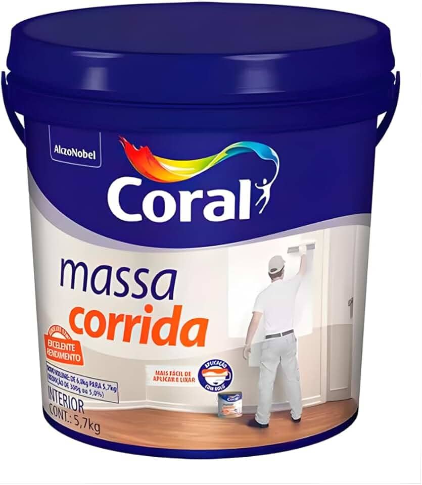 Massa Corrida Coral Branca Interiores 5,7 Kg