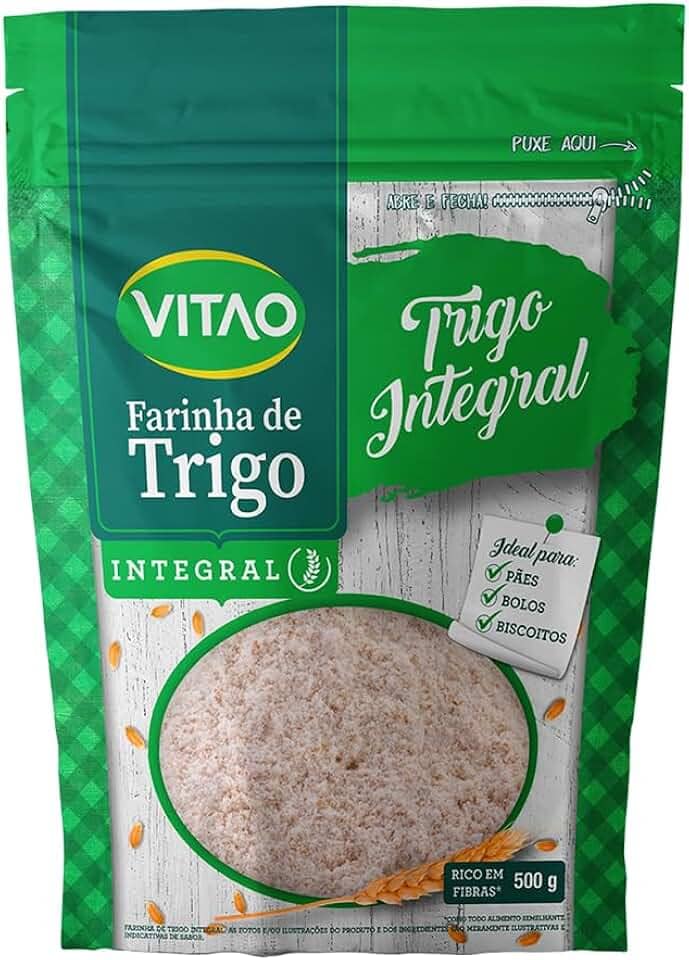 Farinha de Trigo Integral, Branco, Vitao, 500 g