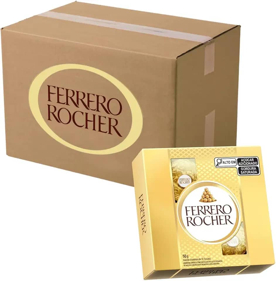 Chocolate Bombom Ferrero Rocher 10 Caixas de 4 Unidades