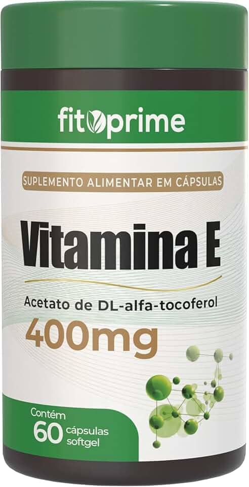 Vitamina E 400mg Softgel 60 Cápsulas Gelatinosas Suplemento Antioxidante para Uso Diário