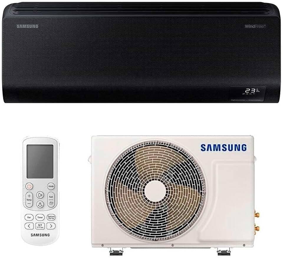 Ar-condicionado Split Inverter 18000 Btus Samsung Windfree Connect Black High Wall Quente e Frio Ar18csecabtnaz/ar18csecabtxaz 220v