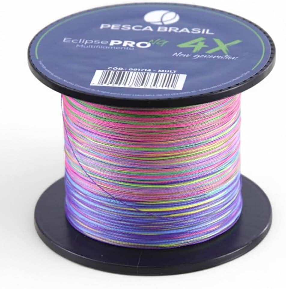 Pesca Brasil, Linha de Pesca 500m Multifilamento Resistente 0,28mm Alta Performance, Multi Eclipse Pro 4X NG