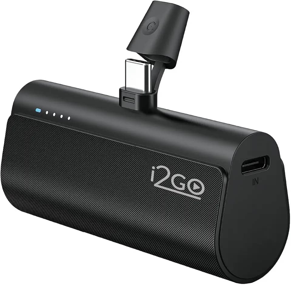 I2GO, Carregador Portátil (Power Bank), Pocket, 5000mAh, Não Necessita Cabos, Modelo USB-C