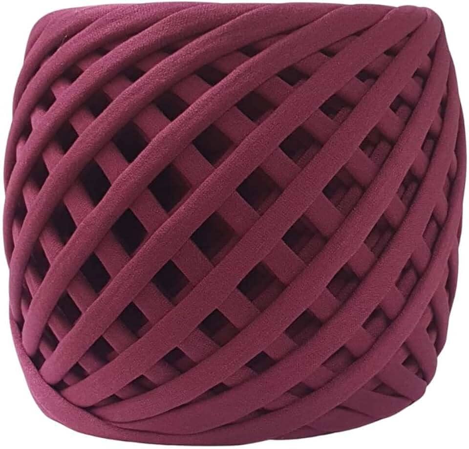 Fio de Malha Dalia Premium 500g – Espessura 33mm, Anti-Pilling, para Crochê, Tricô e Bolsas Artesanais (5002-Vinho)