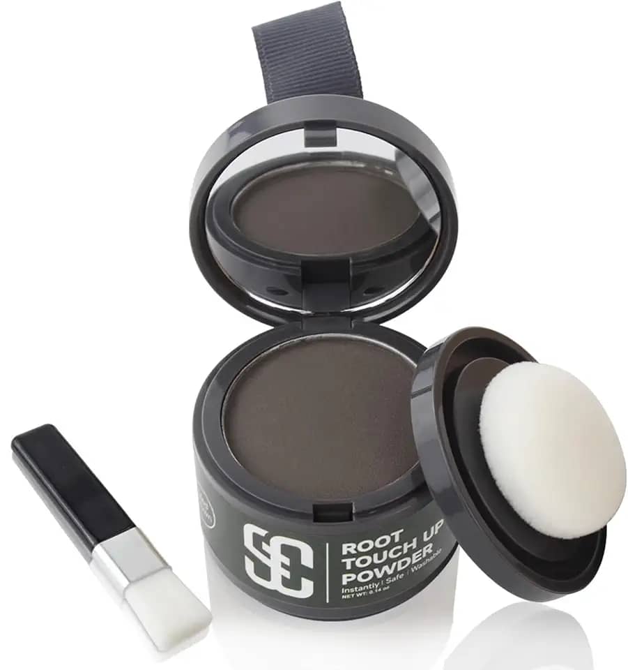 SOVONCARE Pó instantâneo da linha do cabelo, sombra da linha do cabelo, cobertura de cabelo grisalho, pó de retoque para cabelos finos para mulheres em pó de retoque da raiz do cabelo, cobertura da