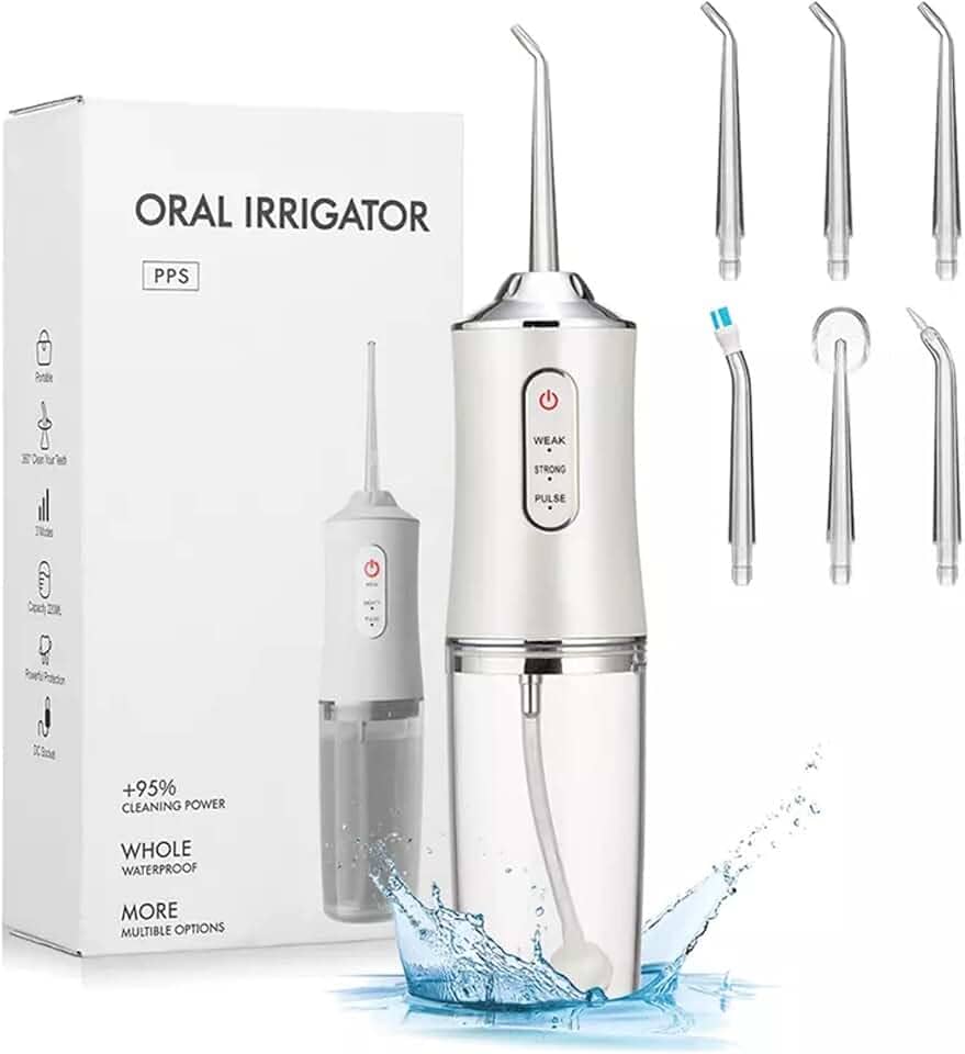 Irrigador Oral Limpeza Profunda Jato D àgua Supersônico 3 Modos Diferentes Tanque de 220ML Eletrico Dentes e Gengiva