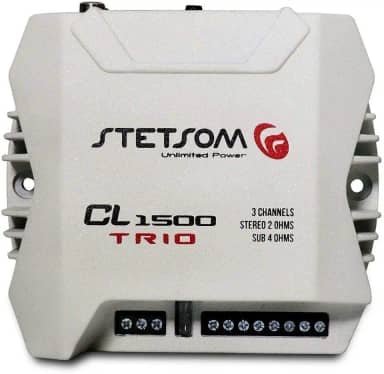 Módulo Amplificador de Som Automotivo Stetsom CL1500 Trio 3 Canais 400W RMS Estereo 2 Ohms - 20476-0, Branco