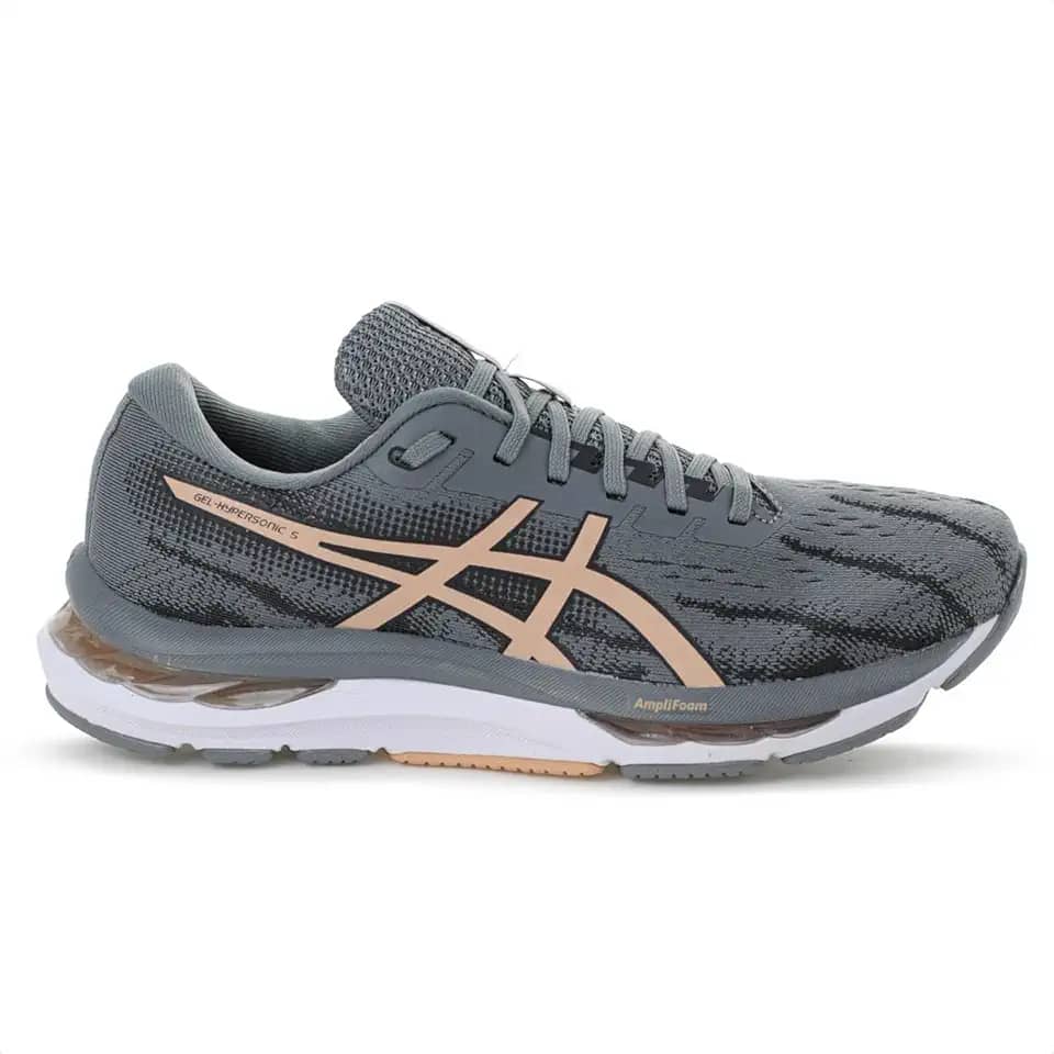 Tênis Asics Gel Hypersonic 5 Cinza e Nude - Feminino