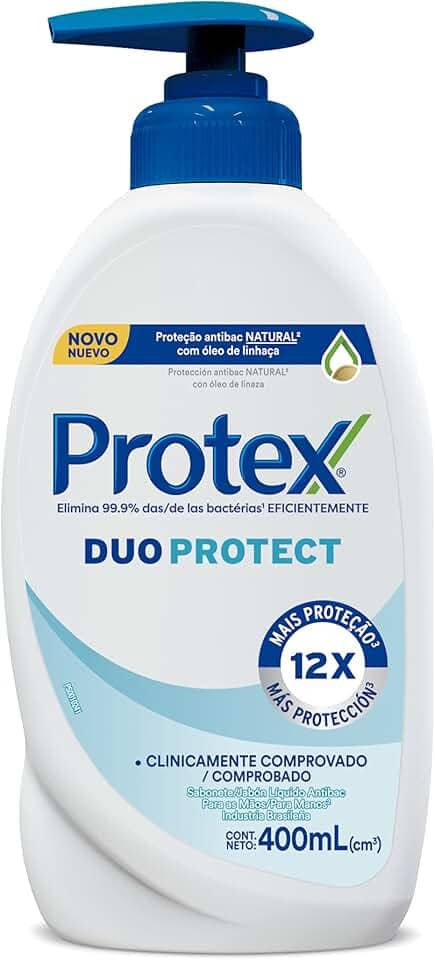 Sabonete Líquido Antibacteriano para as Mãos Protex Duo Protect Duo Protect 400ml