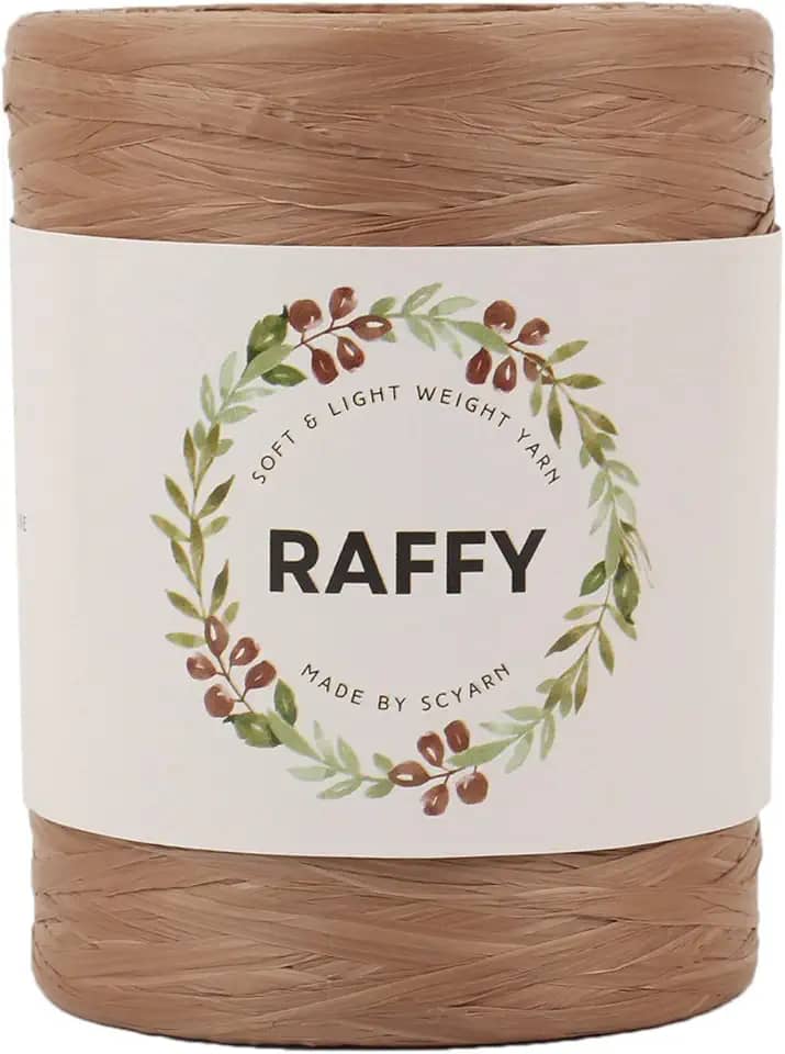 Fio de fita RAFFY para tricô e crochê macio e leve para fazer bolsa de praia de verão e chapéu de sol Col.116