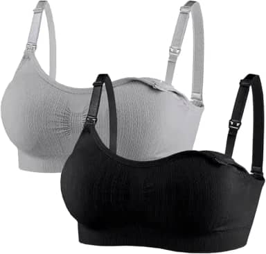 Kit 2 Sutiãs Sutian Soutien De Amamentação Com Bojo e Alça Removível Confortável