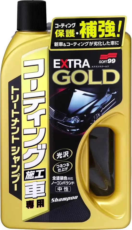 Soft99 Shampoo Extra Gold - Carros Vitrificados ou PPF