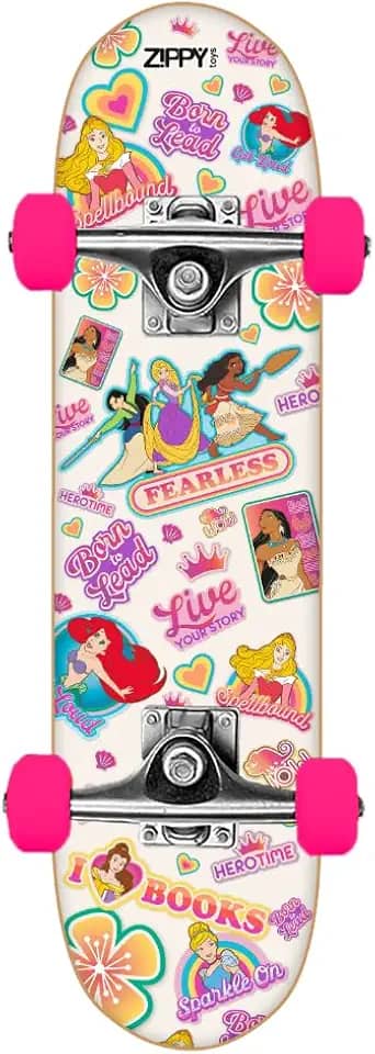 Zippy Toys, Skate Semi Profissional Princesas para Crianças Acima de 3 Anos