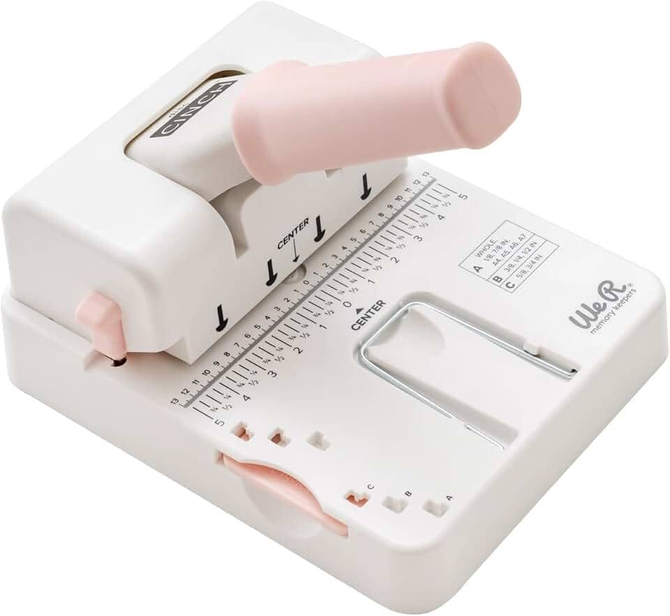 Encadernadora Mini Cinch Cogumelo Disc - We R Branco