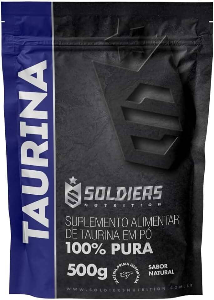 L-Taurina 500g - 100% Pura Importada - Soldiers Nutrition