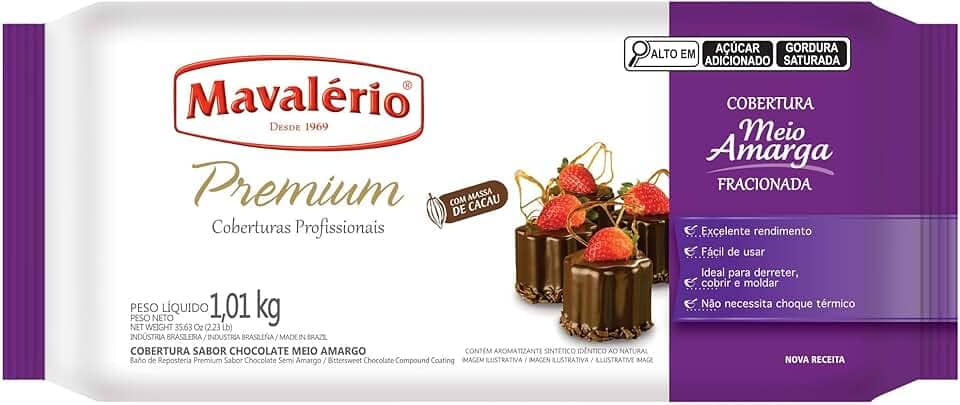 COBERTURA FRACIONADA PREMIUM CHOCOLATE MEIO AMARGO 1KG MAVALÉRIO