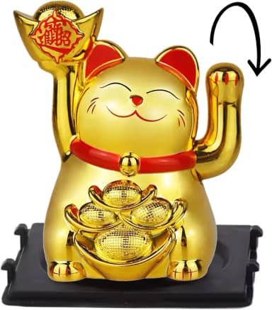 Gato da Sorte Japones, Maneki Neko, Gato da Sorte, DT1948D, O Gatinho da Sorte Japonês é Um Símbolo de Boas-vindas, Boa Sorte e Riqueza na Cultura Japonesa, Atrai Riqueza e Fortuna!